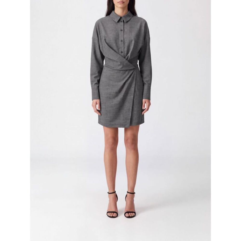 Patrizia Pepe Women Draped Mini Shirt Dress Patrizia Pepe With Side Slit